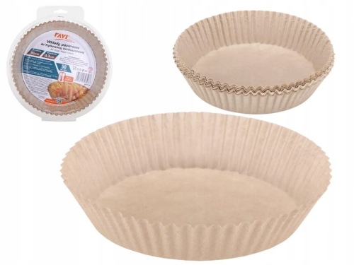 Papier do pieczenia airfryer Ravi 16 cm x 16 cm brązowy