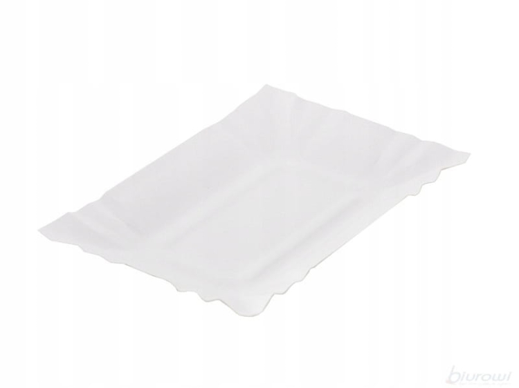 Tacki papierowe 14x20 białe 100 szt grill tacka jednorazowa papierowa