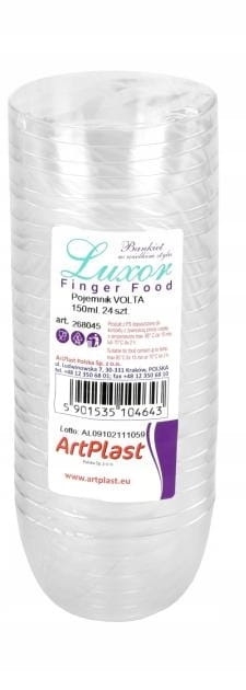 PUCHARKI do deserów fingerfood 150ml VOLTA 24szt.