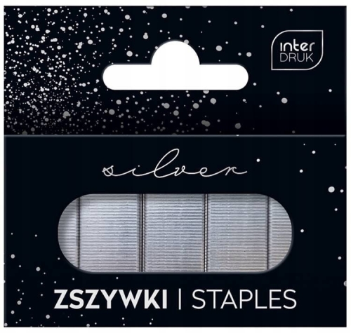 Zszywki Interdruk 24/6 1000 szt. Silver