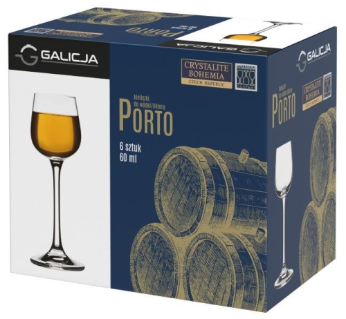 Zestaw Kieliszków do wina białego Galicja porto bezbarwny 360ml 6 szt.
