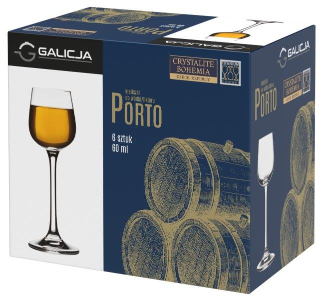Zestaw Kieliszków do wina białego Galicja porto bezbarwny 360ml 6 szt.