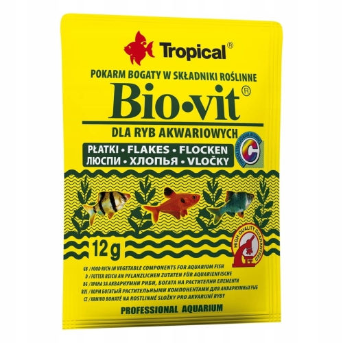 Pokarm dla rybek akwariowych uniwersalny Tropical Bio-Vit 12 g