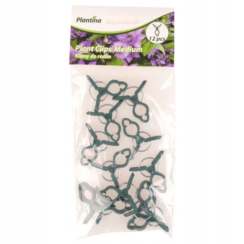 Zapinki do spinania pędów roślin i podpór spinki spinacze klamry 4cm 12 sz