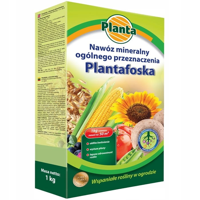 Nawóz uniwersalny wieloskładnikowy Planta granulat 1 kg 1 l