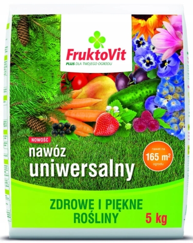 Nawóz wieloskładnikowy Fruktovit granulat 5 kg na 1652m2 ogrodu