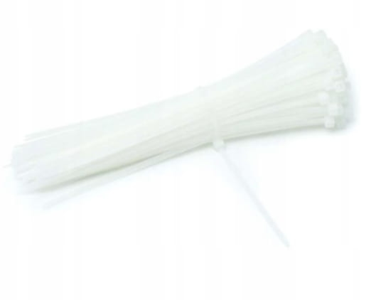 Trytytki opaski zaciskowe 3,6x250 100szt. białe