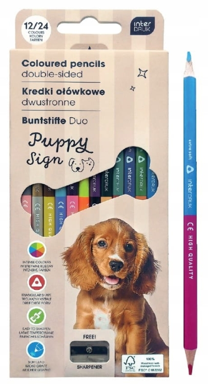 Kredki ołówkowe Interdruk 12/24szt.