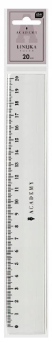 Linijka Academy Interdruk 20cm plastikowa