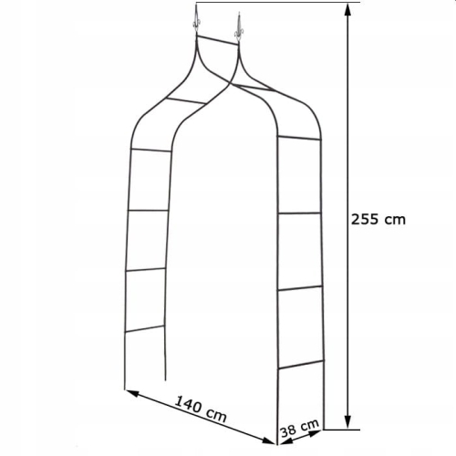 Pergola metal Plantina łuk 255 cm