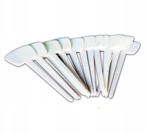 Etykiety rabatowe 16szt na rozsady tabliczki wbijane plastikowe białe 13cm
