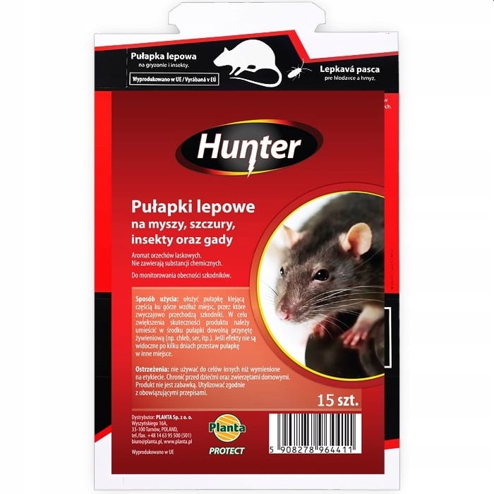 Lep na myszy Lep na gryzonie Hunter 3szt. składane