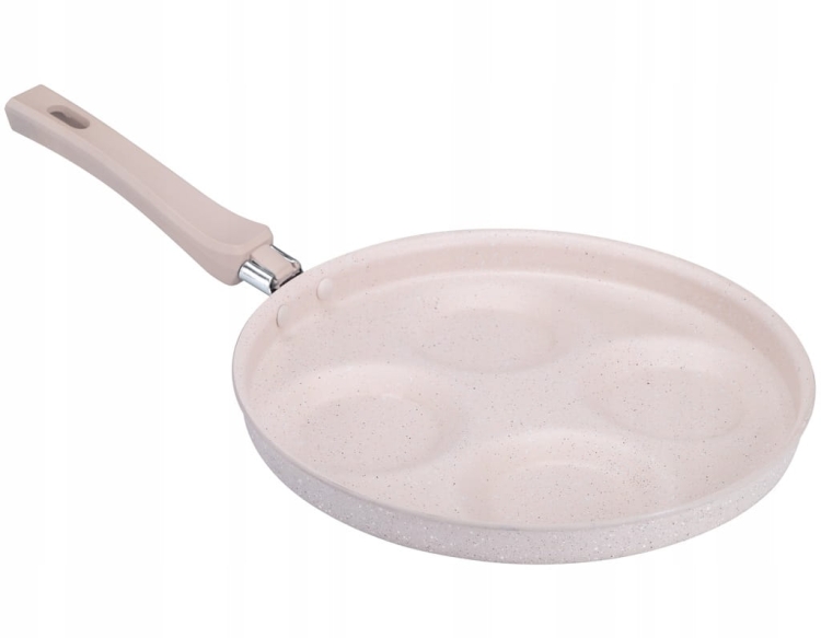 Patelnia do jajek 25 cm Granita Galicja – aluminiowa z powłoką teflonową, beżowa