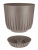 Doniczka ozdobna z tworzywa sztucznego Verdenia taupe 13 cm – lekka i trwała doniczka 13x13x12,5 cm