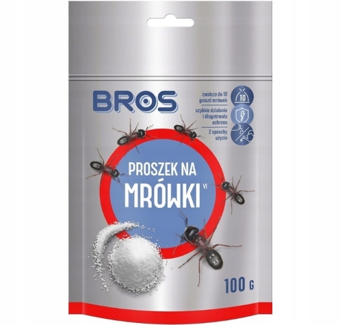 BROS proszek na mrówki 100 g – skuteczne zwalczanie do 10 gniazd mrówek
