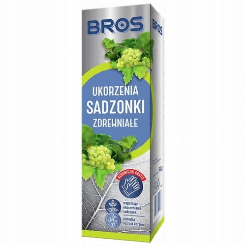 Ukorzeniacz do sadzonek zdrewniałych BROS 50 g – skuteczne ukorzenianie roślin i przesadzanie
