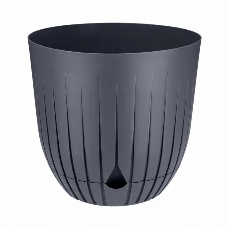 Doniczka plastikowa BRITTA 26 cm z podstawką – nowoczesny design, lekka i funkcjonalna