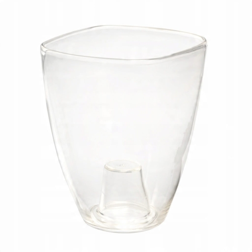 Doniczka do storczyków VERDENIA 12,5 cm – Bezbarwna, Plastikowa Osłonka Transparentna