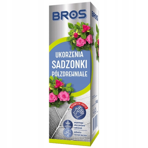 Ukorzeniacz do Sadzonek Półzdrewniałych BROS 50g – Skuteczne Ukorzenianie Roślin