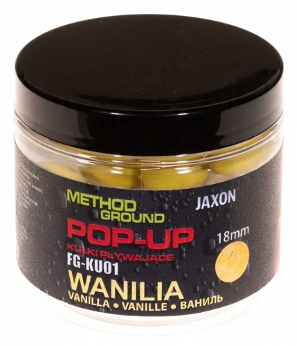 Kulki proteinowe POP-UP Jaxon Wanilia 18mm 50g – pływająca przynęta na karpia i amura