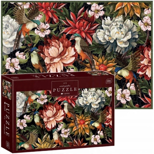 Puzzle 1000 elementów Interdruk Secret Garden 3 – fauna i flora – dekoracyjne – 48x67 cm