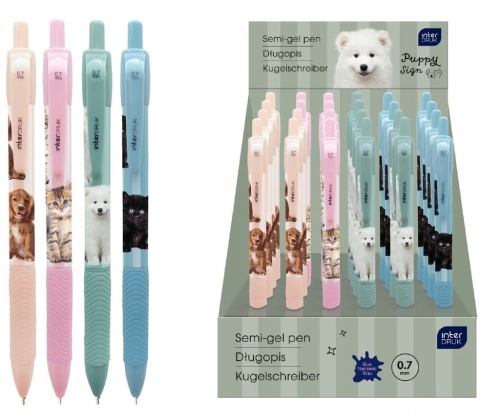 Długopis automatyczny Puppy Sign Interdruk 0,7 mm niebieski 1 szt.