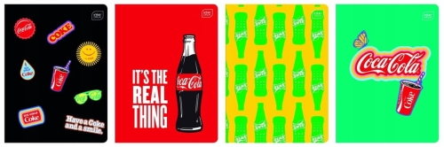 Zeszyt A5 32 kartki trzy linie Coca-Cola Interdruk MAT+UV 70g