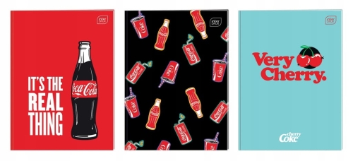 Zeszyt A4 kratka 32 kartki Coca-Cola Interdruk laminowana okładka