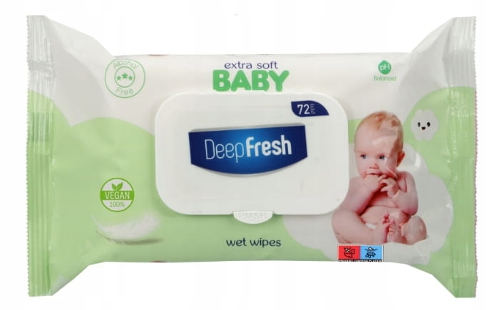 Chusteczki Deepfresh Baby Wipes Extra Soft Zielone – Bez Alkoholu