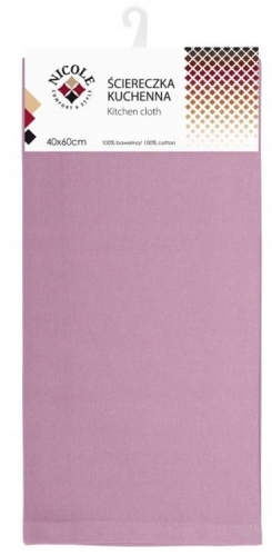 Ścierka kuchenna bawełniana 40x60 cm różowa – 1 sztuka