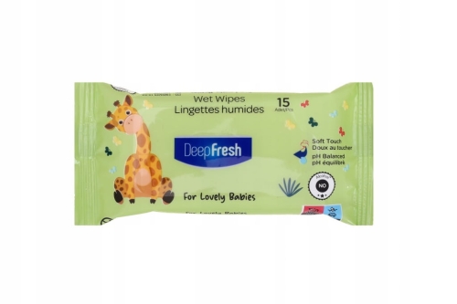 Chusteczki nawilżane DF Lovely Babies 15 szt. GIRAFFE – dla dzieci