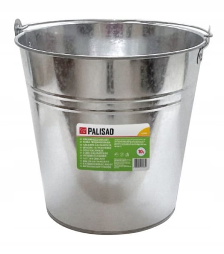 Wiadro metalowe ocynkowane 10L z uchem – odporne i uniwersalne