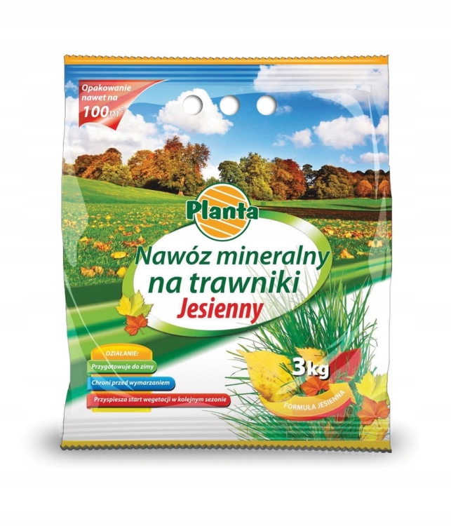 Nawóz jesienny do trawnika 3 kg – fosfor i potas na zimę