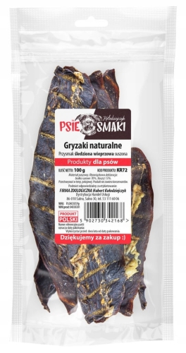 Kołodziejczyk Śledziona wieprzowa suszona 100g – naturalny przysmak psa