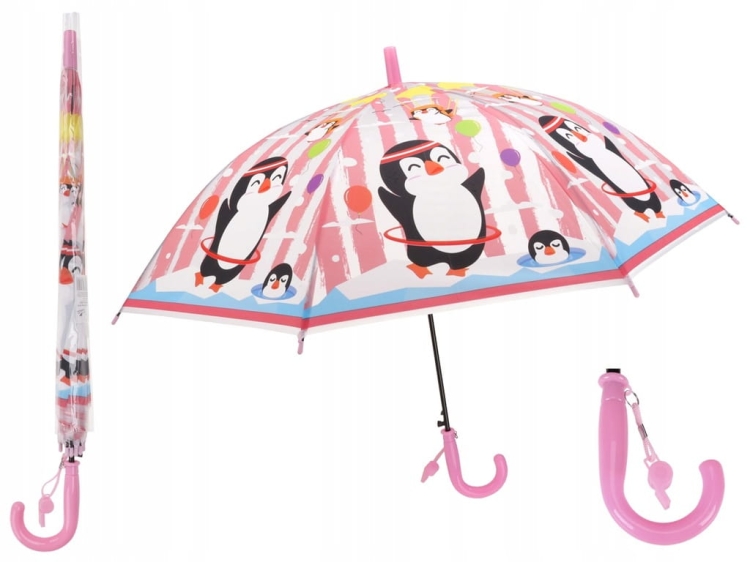 Parasol dziecięcy Ravi 50cm – parasolka z gwizdkiem i kolorowymi grafikami dla maluchów
