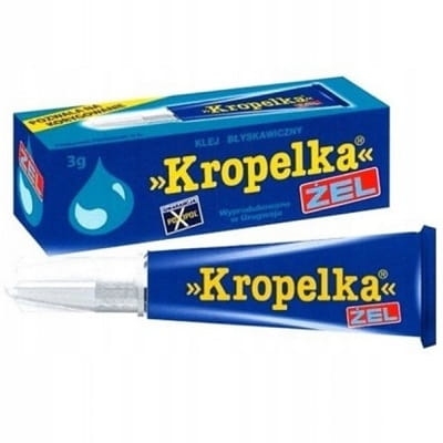 KROPELKA® ŻEL 3 g – klej błyskawiczny uniwersalny do precyzyjnych napraw