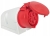 Gniazdo siłowe 32A 400V 5P 3P+Z+N IP44 PCE Shark 125-6 – czerwone