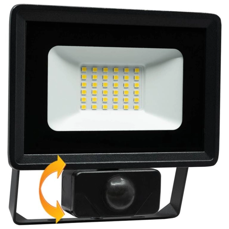 Naświetlacz LED 30W z czujnikiem ruchu IP65 4000K 2400lm – lampa zewnętrzna