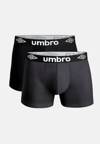 UMBRO Bokserki męskie 2-pack XL – czarne i grafitowe szare