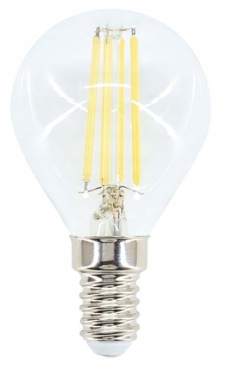 Żarówka LED E14 G45 6W 2700K 700lm filament kulka – ciepła biel