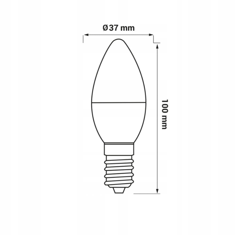 Żarówka LED E14 5W 500lm 4000K neutralna biała Led-Pol  Krótki opis