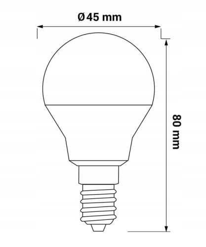 Żarówka LED E14 5W 500lm 4000K neutralna biała Led-pol