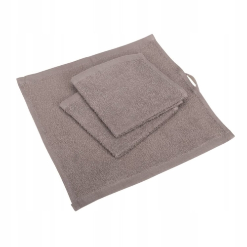 Zestaw ręczników SPA 30x30cm mokka – bawełniane, miękkie i chłonne 3 szt.