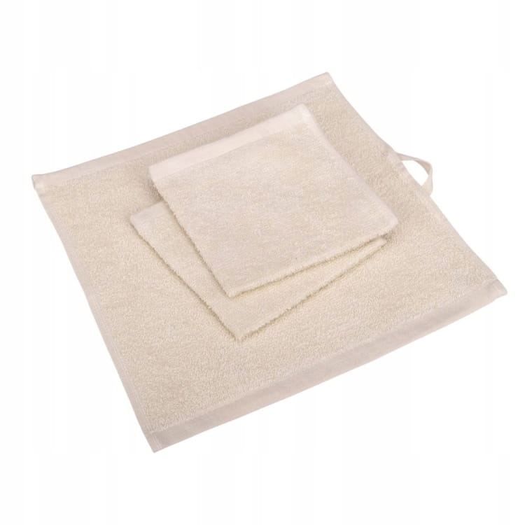 Zestaw ręczników SPA 30x30cm cappuccino – miękkie i chłonne 3 szt.